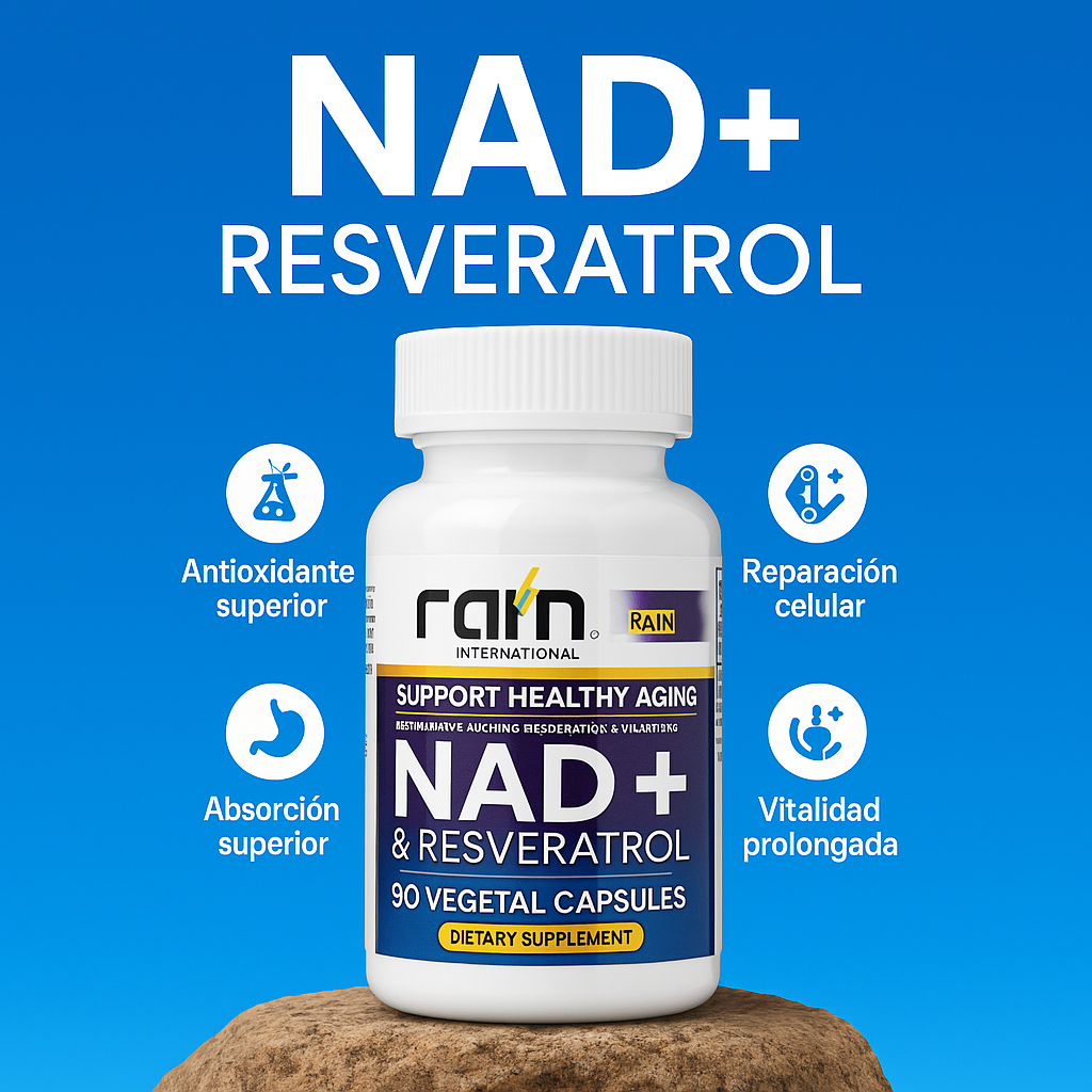 NAD + Resveratrol - Cápsulas de Reparación Celular Antienvejecimiento y Energía Extra (120 Cápsulas) - SuperHuman™